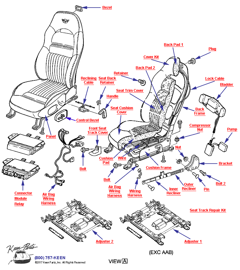 Seat Switches Diagram for a 1959 Corvette