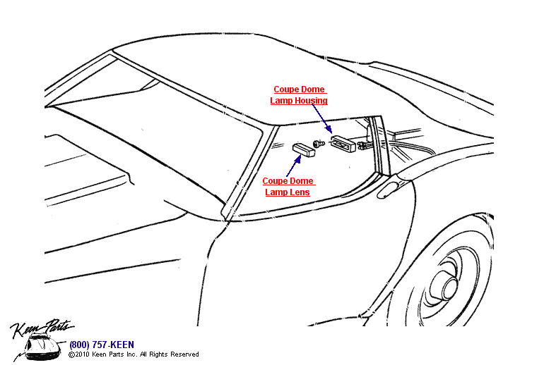 Coupe Dome Light Diagram for a 1982 Corvette