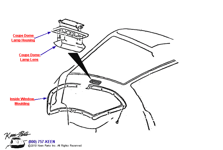Interior Lights Diagram for a 2014 Corvette