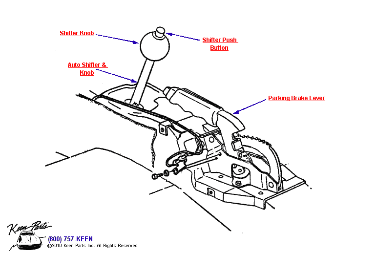 Shifter Diagram for a 2008 Corvette