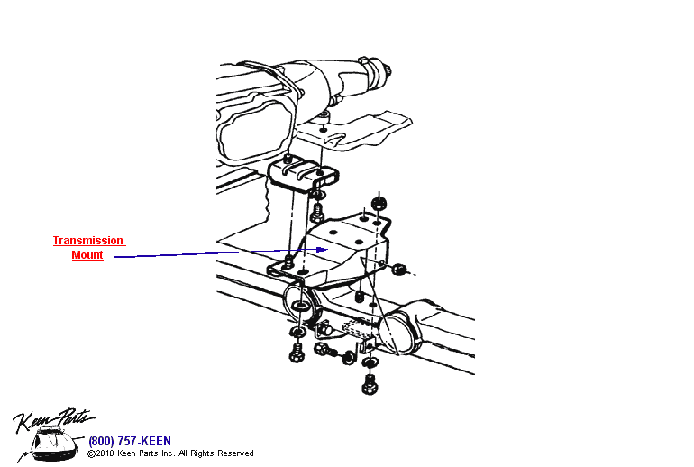 Manual Transmission Mount Diagram for a 1997 Corvette