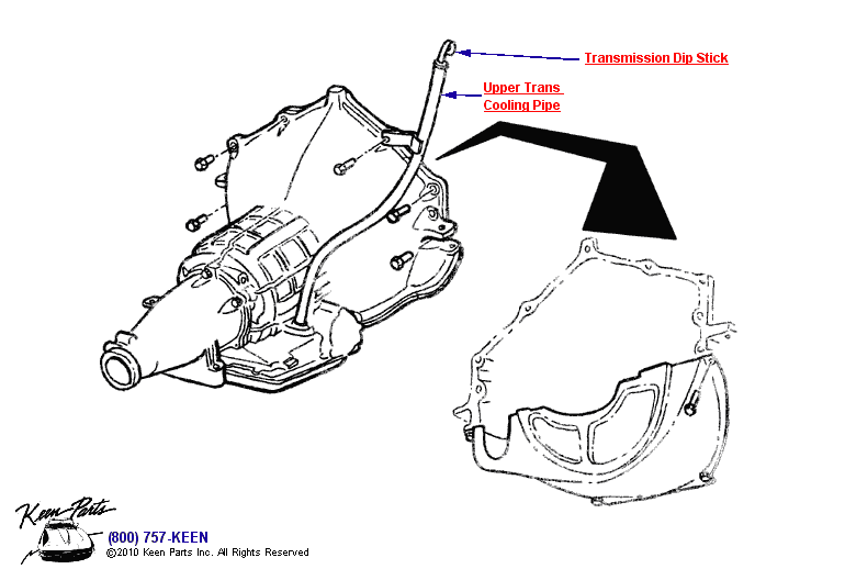 Trans Filler Tube Diagram for a 1968 Corvette