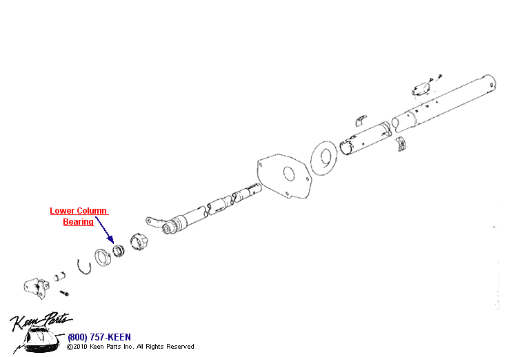 Tilt Steering Column Diagram for a 2019 Corvette
