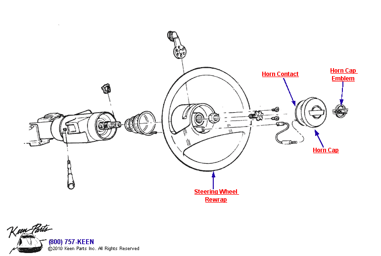 Steering Wheel Emblem Diagram for a 2016 Corvette