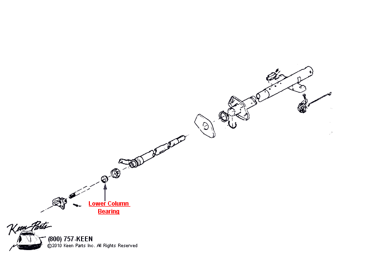 Tilt Steering Column Diagram for a 2024 Corvette
