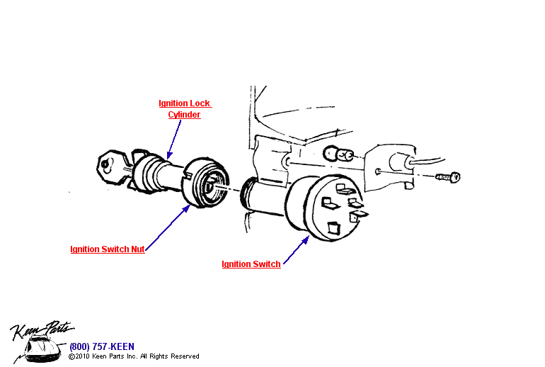 Ignition Switch Diagram for a 2011 Corvette