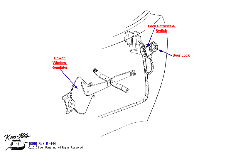 Door Lock Diagram for a 1992 Corvette