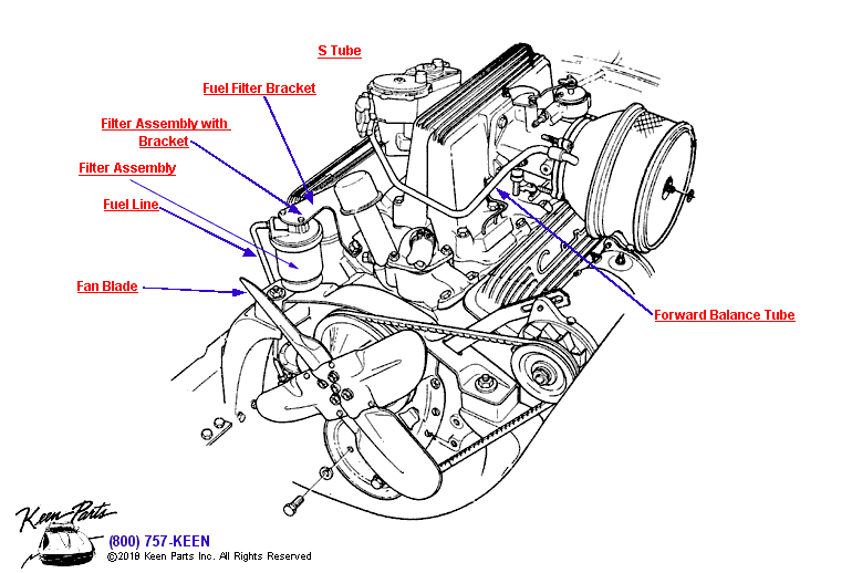 Fuel Injection Filter Diagram for a 1985 Corvette