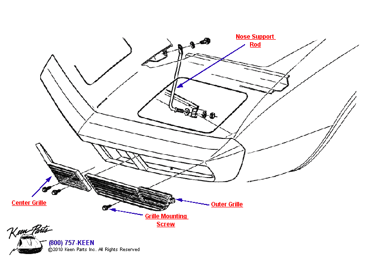 Grille Diagram for a 1996 Corvette