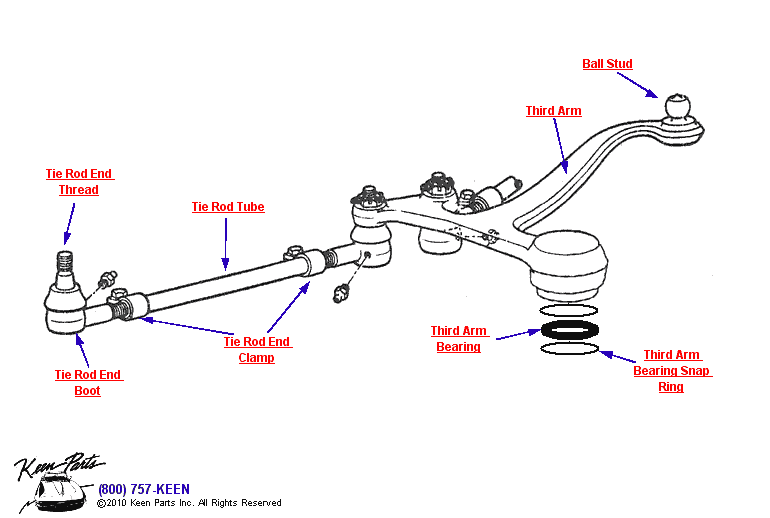 Steering Assembly Diagram for a 1995 Corvette