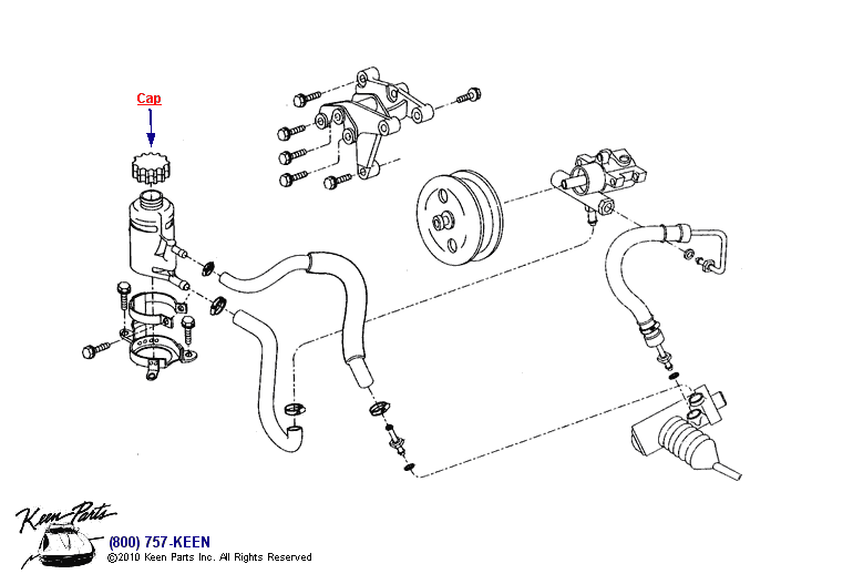 Power Steering Pump Diagram for a 1976 Corvette