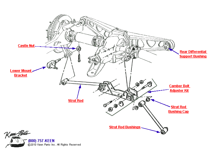 Rear Struts Diagram for a 1992 Corvette