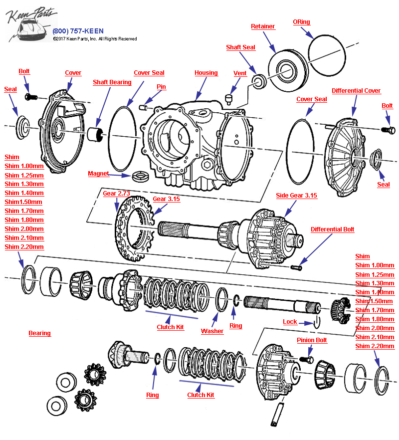 Differential Carrier / Part 2 Diagram for a 1962 Corvette