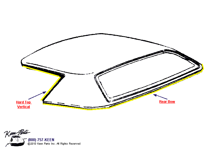 Hard Top Detail Diagram for a 1987 Corvette
