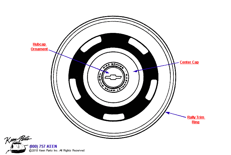 Disc Brake Hub Caps Diagram for a 1966 Corvette