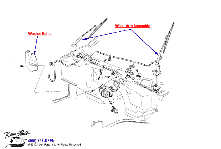 Wiper System Diagram for a 1989 Corvette