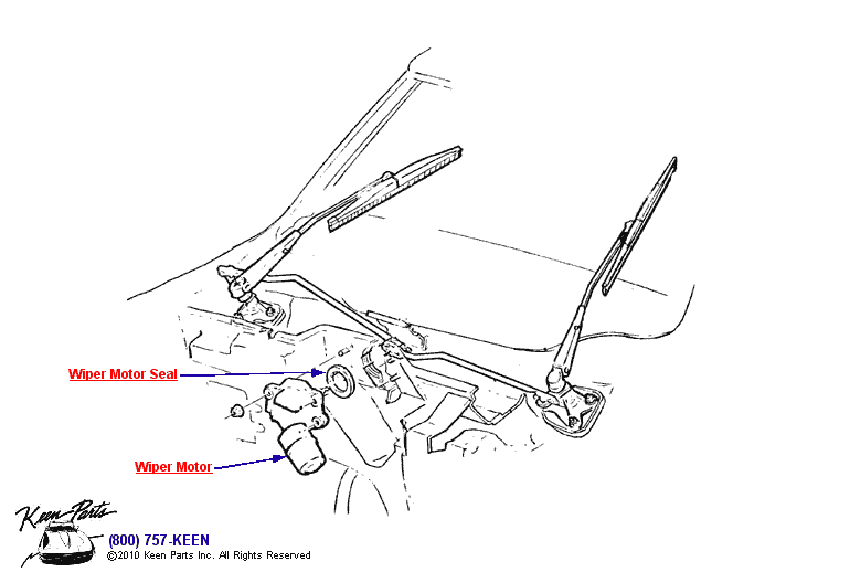 Wiper Assembly Diagram for a 1968 Corvette