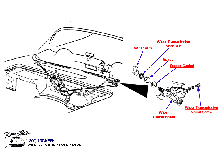 Wiper System Diagram for a 2003 Corvette