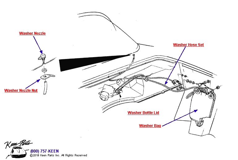 Washer System Diagram for a 2022 Corvette