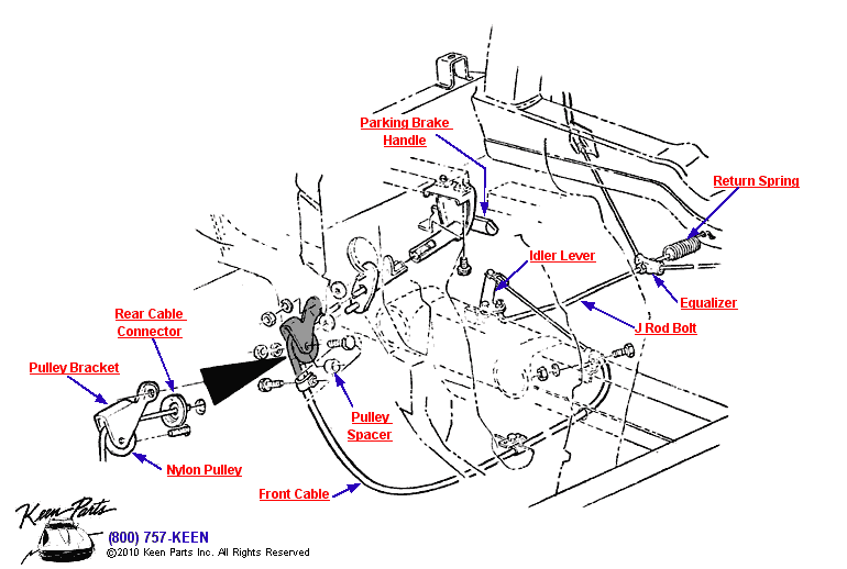 Parking Brake System Diagram for a 1999 Corvette