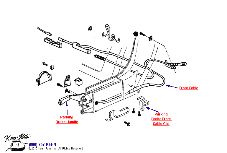 Parking Brake System Diagram for a 1963 Corvette