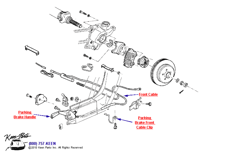 Parking Brake System Diagram for a 2020 Corvette