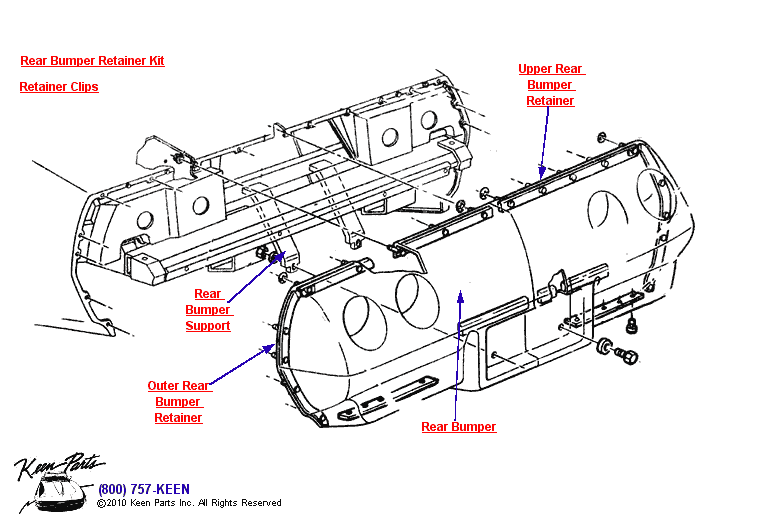 Rear Bumper Diagram for a C4 Corvette