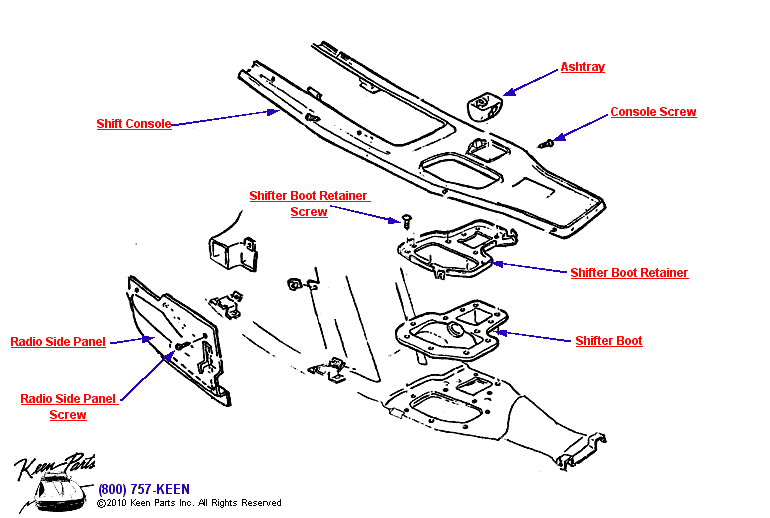 Console Diagram for a 1967 Corvette