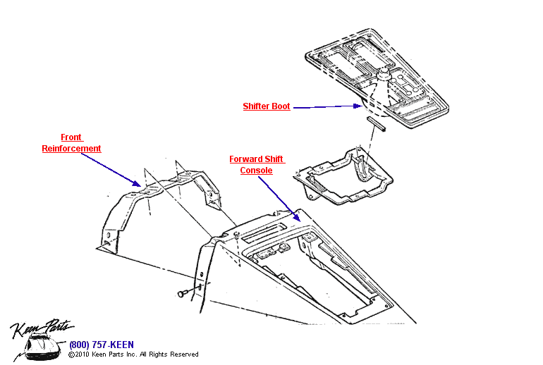 Front Console Diagram for a 2015 Corvette